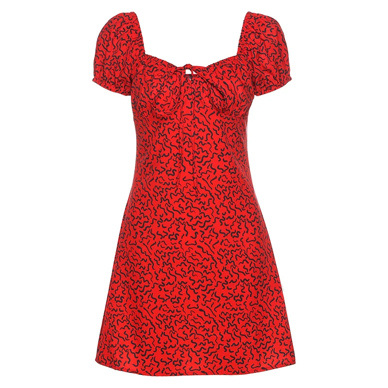 Женские облегающие платья kpop повседневные красные мини-платья с принтом для