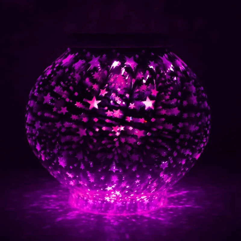 

Color-Changing Solar Light, Waterproof / Weatherproof Crystal Glass Globe Ball (Star)