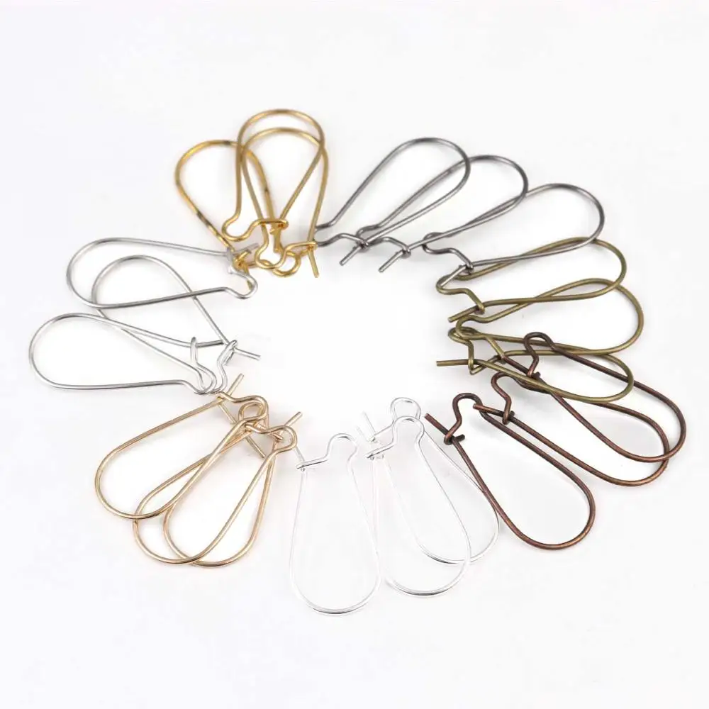 

25x11mm Silver /Bronze/Gold Plated Earring hooks French Lever Ear Wire Earring Ear Findings DIY Jewelry Making Accessories