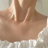 14k gold filled necklace dainty ball choker chain link minimalist simple necklaces jewelry gift for women girls