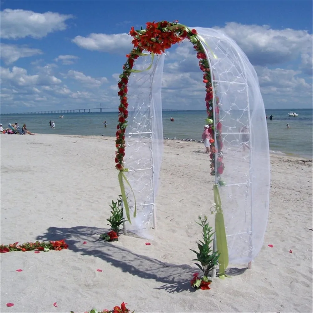 Новая белая свадебная металлическая арочная подставка для сада железа цветов