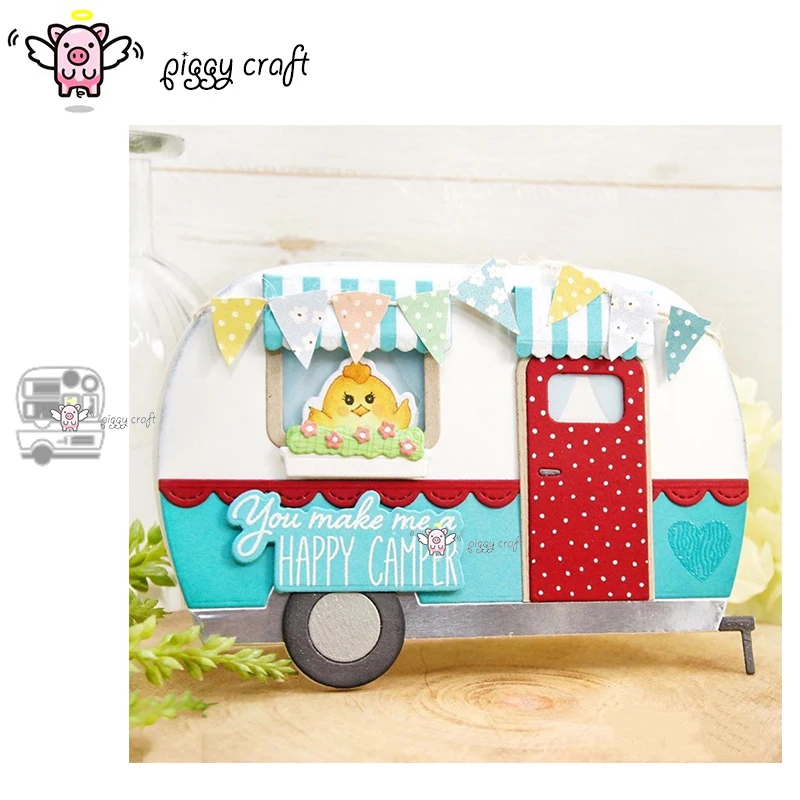 Поросенок ремесленный Металл резки штампы высечки формы Camper украшения записная книжка нож лекало, лезвие трафареты для резки штампов