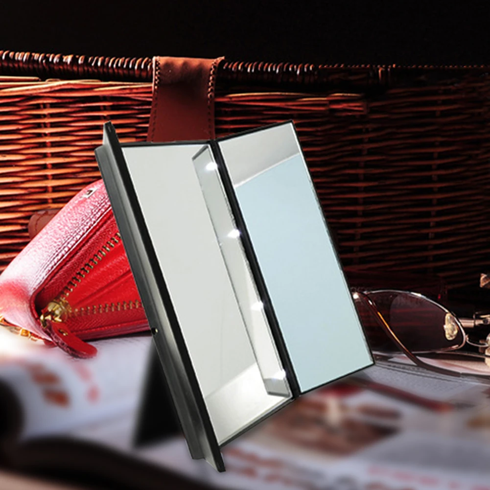 8 Led косметический светильник складываемое зеркало для макияжа в три сложения