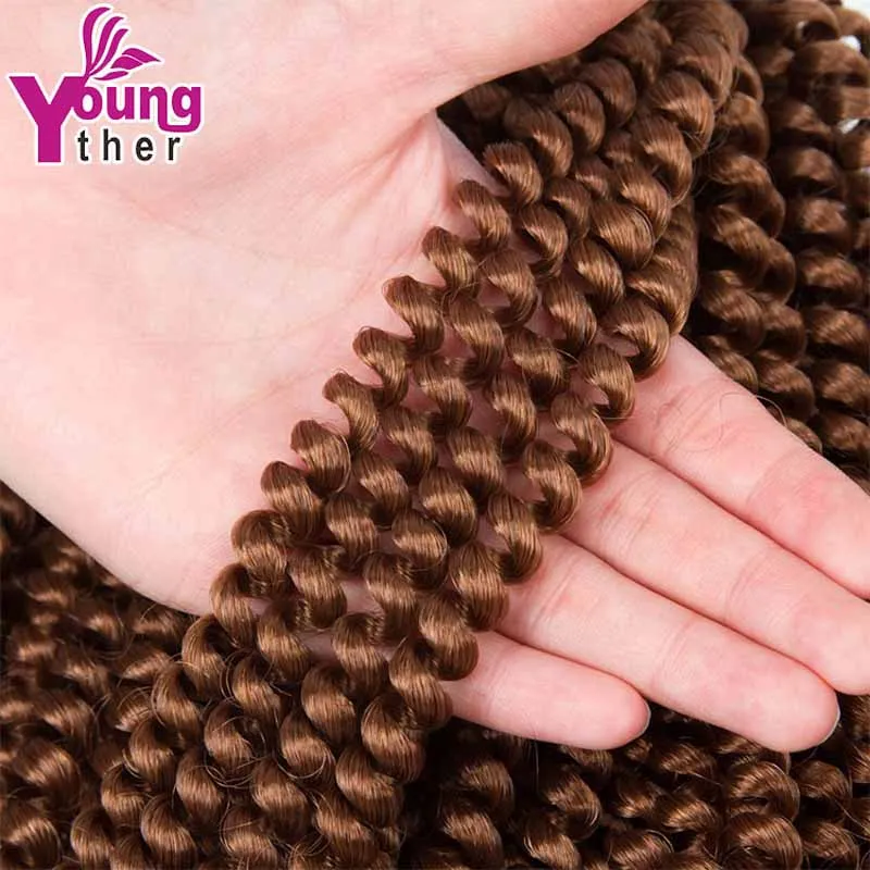 Короткие Омбре Пружинные твист волосы синтетическое волокно пушистая бомба Nubian