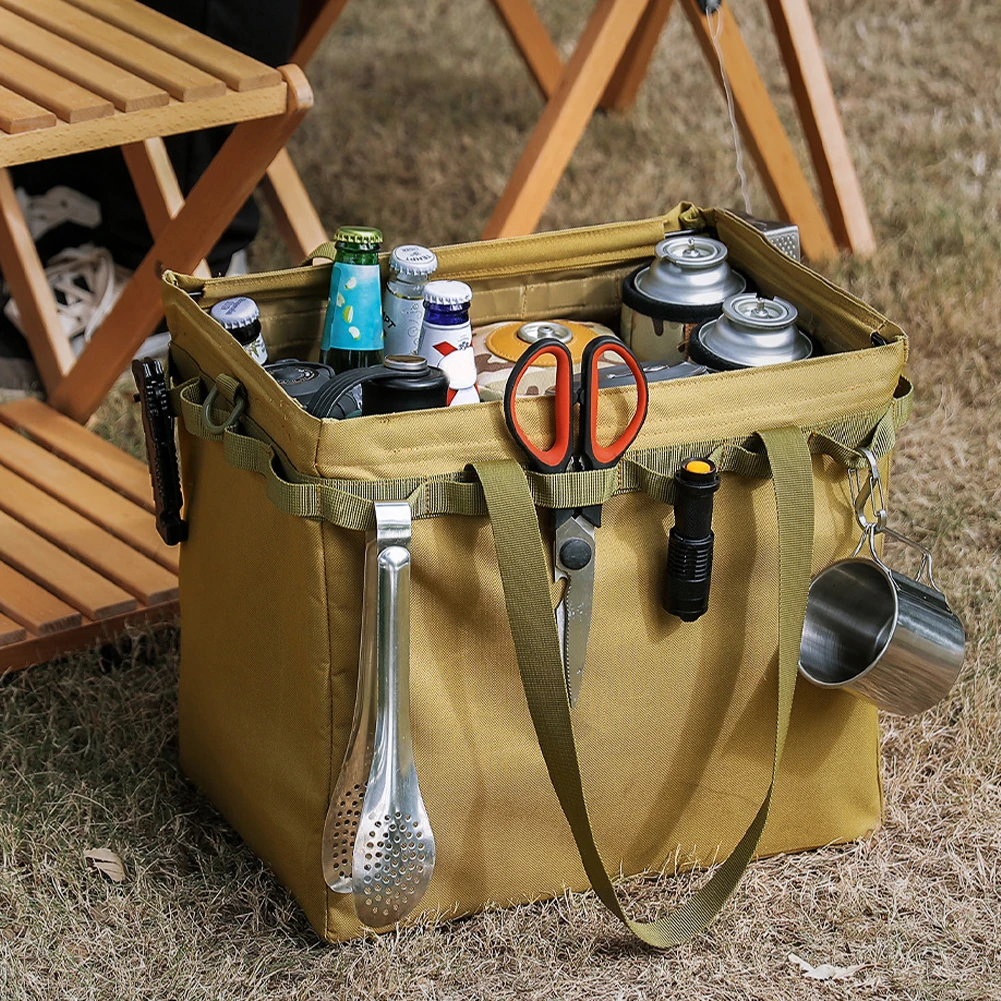 

Multi-Function Tool Bag Oxford Cloth Electrician Bag Multi-Pocket Waterproof Anti-Fall Storage Bag for Camping Picnic