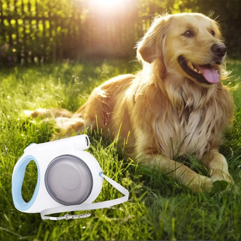 

Multifunctional Pet Retractable Traction Belt Non-entangled Portable Flashlight Built-in garbage Bag Pet Supplies