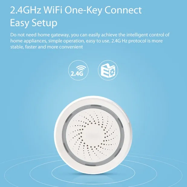 Умный дом Wi Fi звуковая сирена датчик сигнализации USB power через iOS Android APP Notification Plug