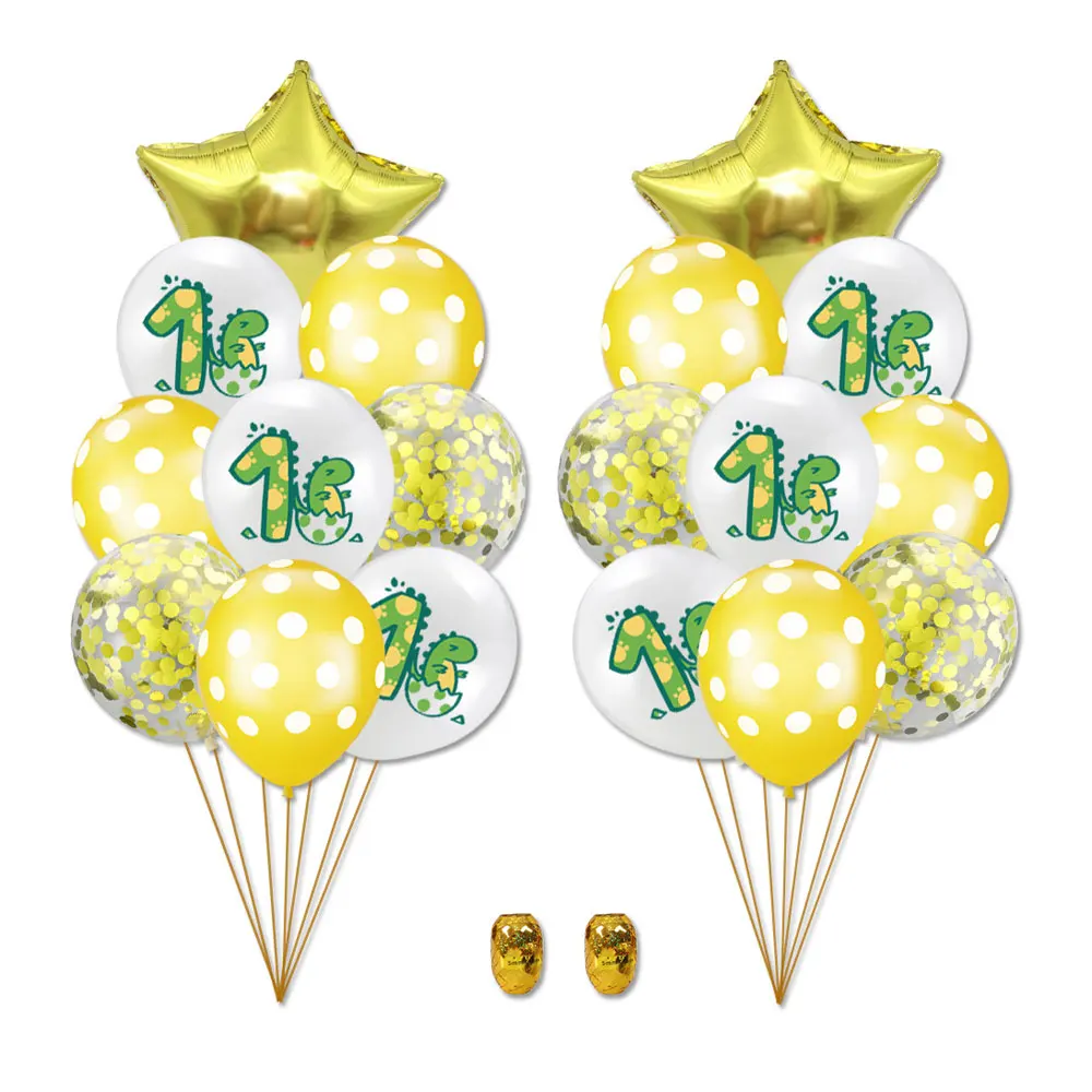 

12inch Dinosaur Baby Latex Balloons 1 Year Birthday Balloon Decoration Kids Toys Helium Air Ball Wedding Ballons Party Supplies