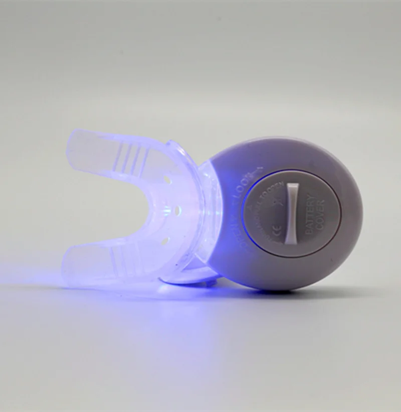 Мини Портативный отбеливатель зубов светодиодный свет с лотками для рта