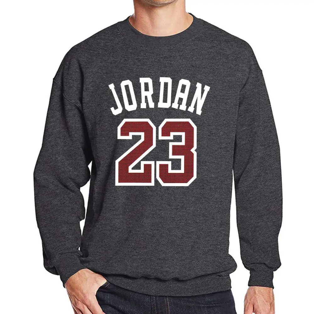 Осень-зима, флисовая Толстовка для мужчин Jordan 23, толстовка, Новая повседневная мужская толстовка с круглым вырезом, пуловеры Harajuku, спортивная одежда - Цвет: dark gray 6