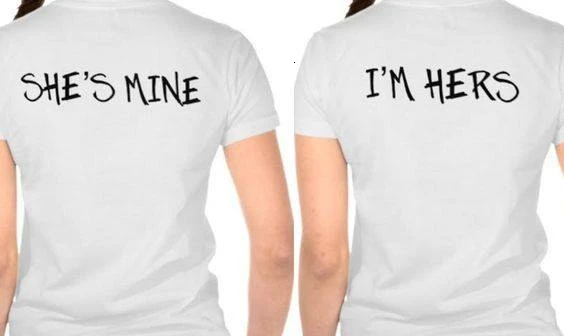 

She is mine I'm hers Couple T shirt hig quality causal tops summer outfit fashion couple t shirt his baby couple t shirt- K351