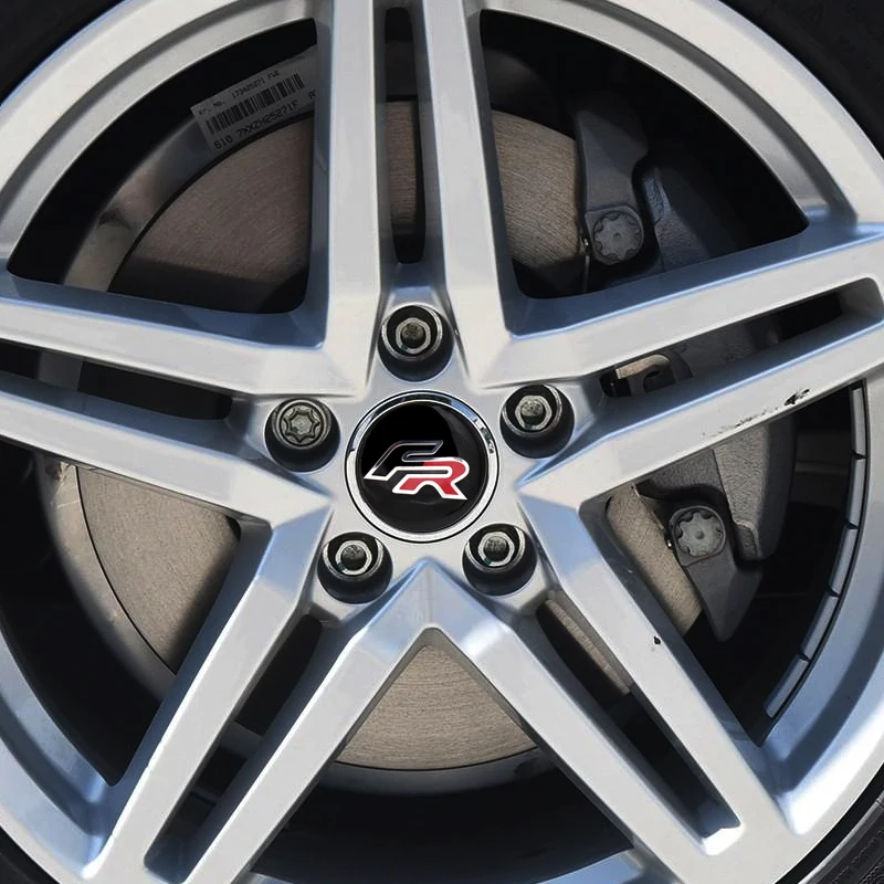 

4pcs/set Car Wheel Center Cap Stickers Car Styling For Seat leon FR+ Cupra Ibiza Altea Exeo Formula Racing Car Accessories