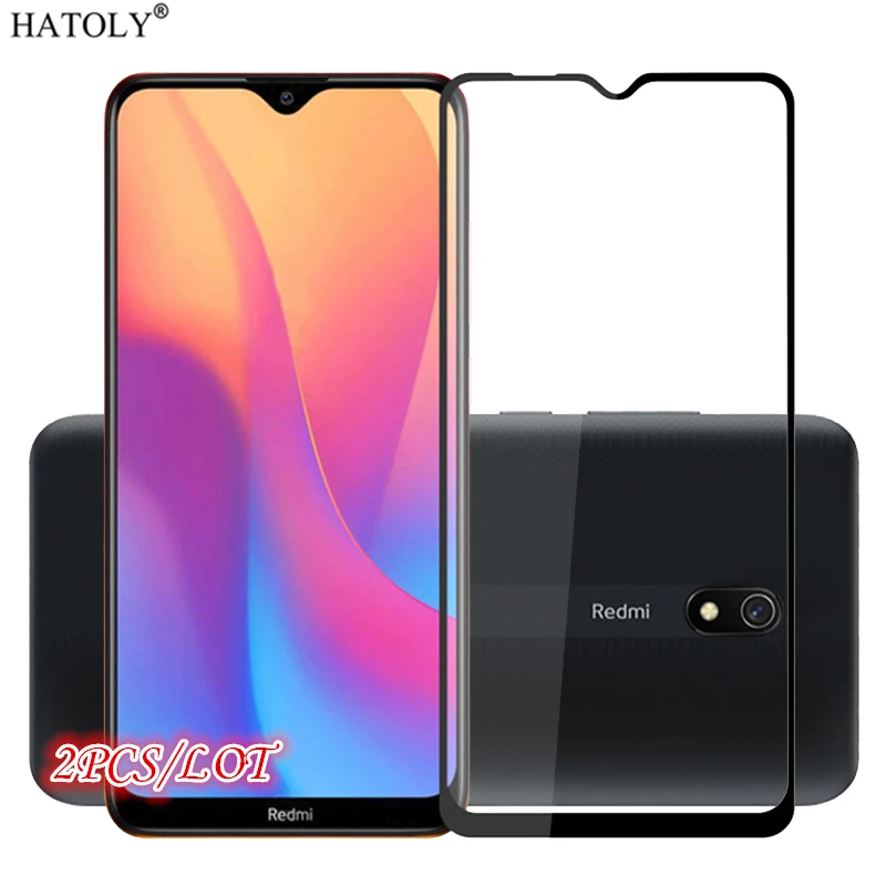 2 шт. закаленное стекло для Xiaomi Redmi 8A защита экрана телефона с полным клеем