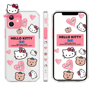 Hello Kitty Cartoon Cute Phone Case for iPhone13 13Pro 13Promax 12 12Pro Max 11 Pro X XS MAX XR 7 8 Plus Silicone Case
