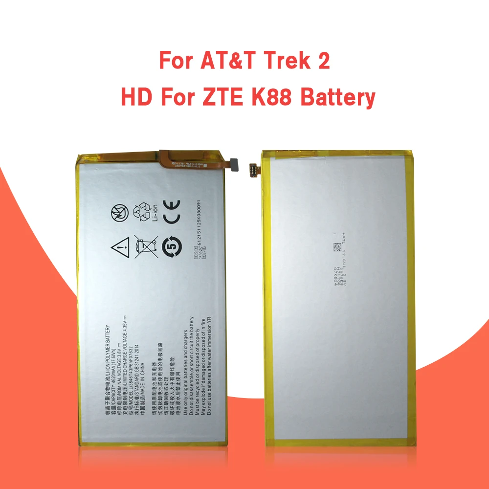 

Original Quality Battery Li3846T43P6hF07632 for AT&T Trek 2 HD For ZTE K88 Batteria 4620mAh