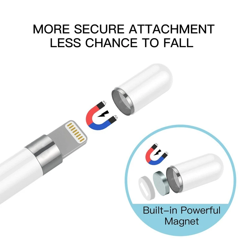 Магнитная Крышка для Apple Pencil сменная Защитная крышка iPad Pro белый 1 шт аксессуары