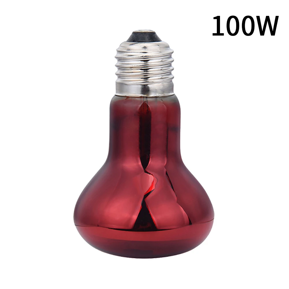 Red 100W Мини-25/50/75/100 Вт лампа для рептилий обогреватель для рептилий E27 УФ дневной и ночной амфибия броши в виде ящерицы светящаяся черепашка светильник в виде змеи рептилий BulbLight - Цвет: Red 100W