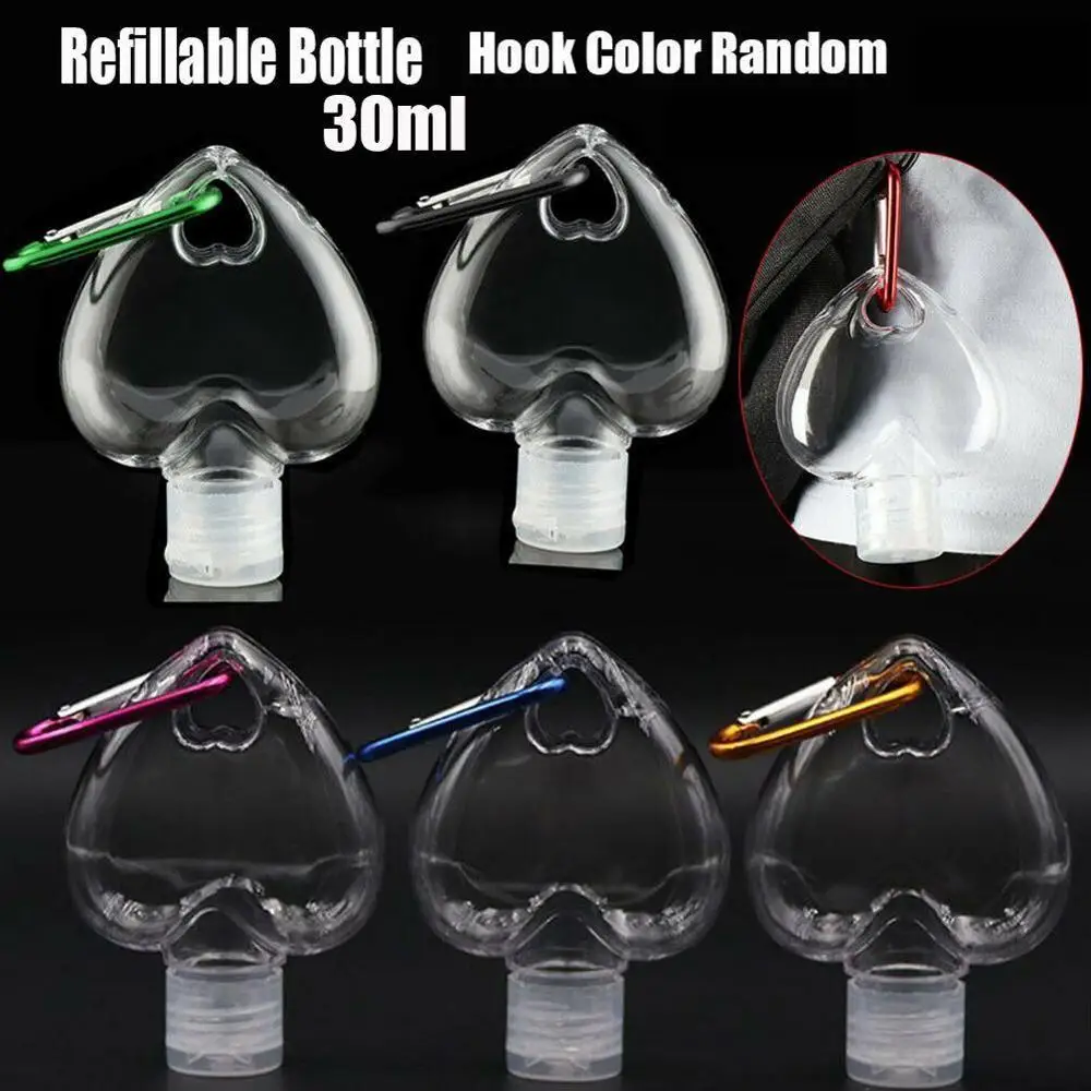 

Heart-Shaped Carabiner Hook Bottle Portable Outdoor Bottle Hiking Bottle Flip Plastic Hook Portable Backpack