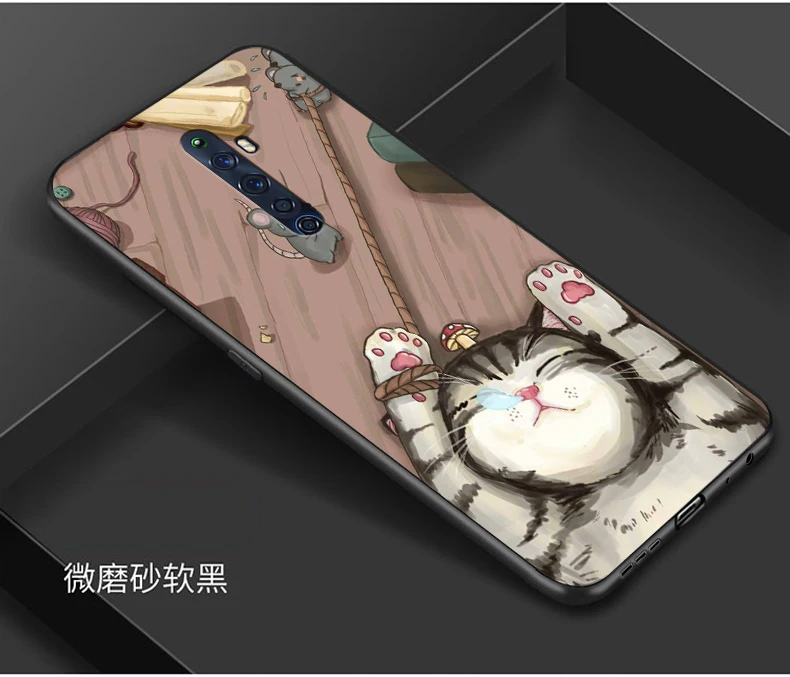 Для OPPO Reno2 Z чехол милый мультяшный Мягкий силиконовый чехол для OPPO Reno 2Z 2 Z чехол для телефона s черный бампер Капа для OPPO Reno2Z - Цвет: 6