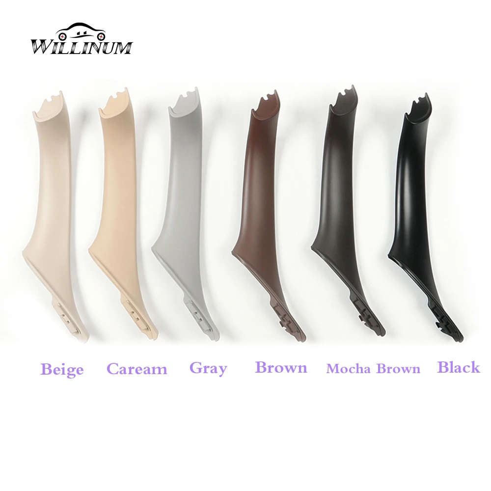 

Car inner handle interior door panel pull trim cover LHD fit For BMW F10 F11 gray beige black cream gray red brown left replace