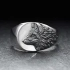 Горячая Распродажа, винтажное серебряное кольцо в виде волка для мужчин, в стиле панк, животное, искусственное мужское свадебное кольцо, ювелирное изделие в Подарок на годовщину