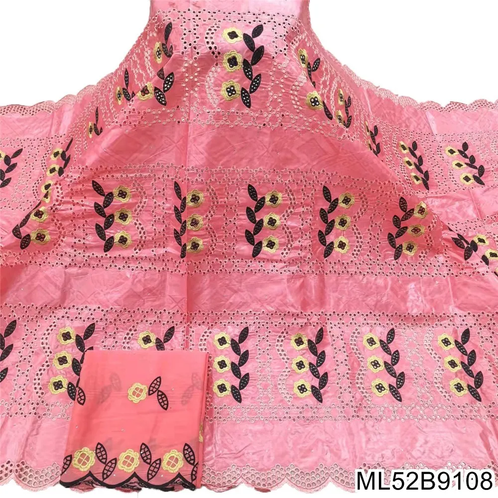 

Bazin riche fabric 2022 High Quality african lace fabric bazin jacquard fabric 5+2 yards for wedding dress ML52B91