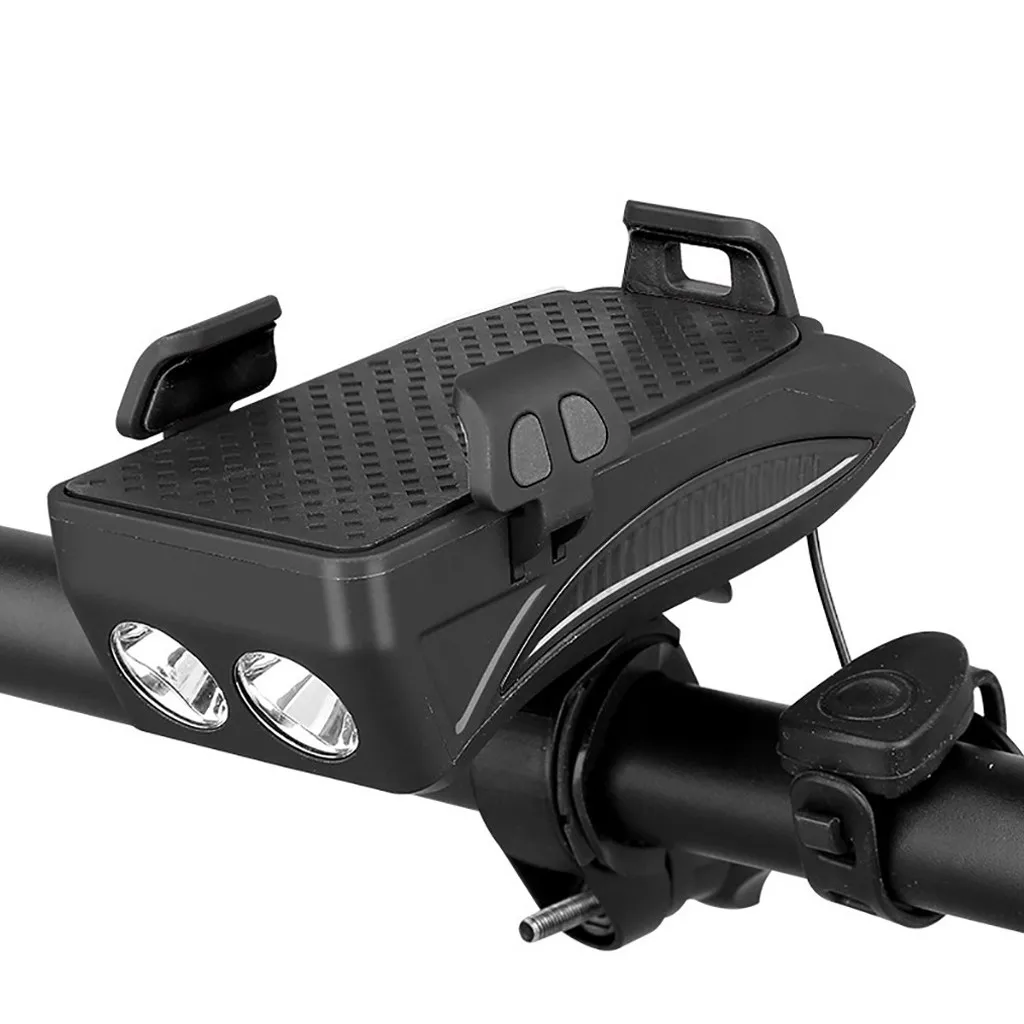 

Multifunctional 4 in 1 Bicycle Lights Headlight Led Cycling Speaker Phone Holder With USB Bicycle Lights Flashlight Light Safety