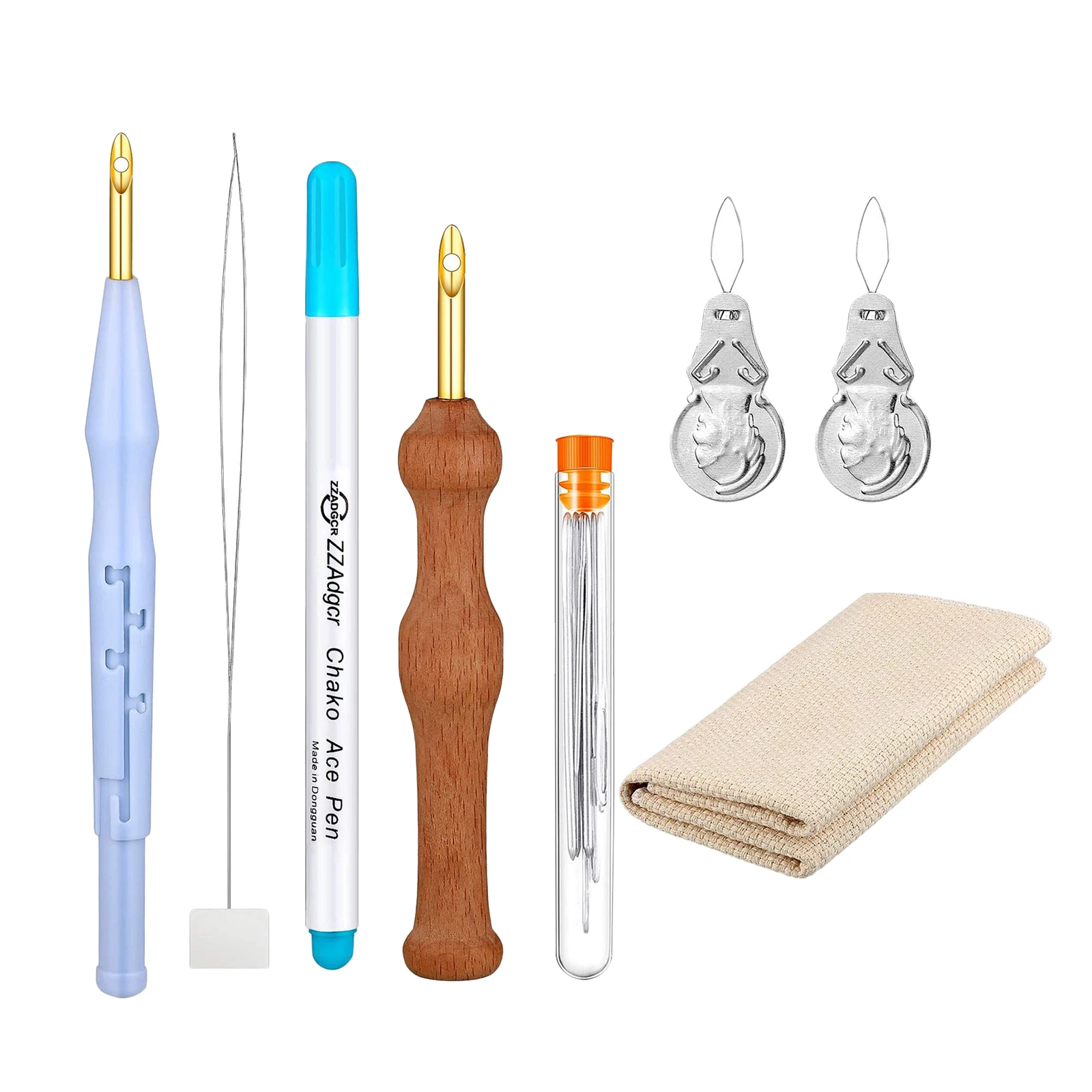 

7x Embroidery Pen Punch Needle Set Craft Tool DIY Craft for Threaders DIY Sewing
