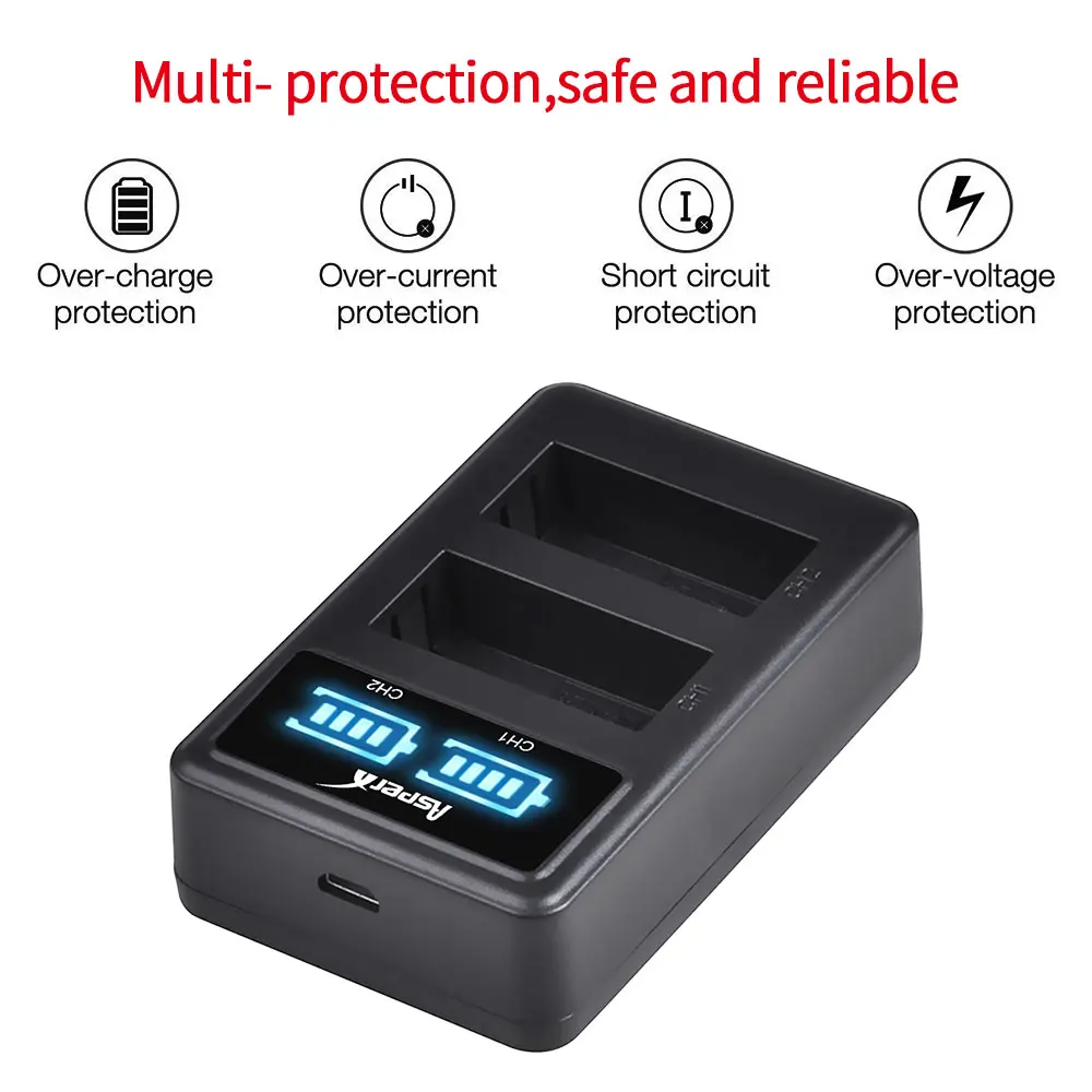 NP-W126 NP-W126S Battery with LED Charger for Fujifilm XT-20 X-T20 X-T3 X-T30 XT20 X-T2 XT3 X-T1 X-T10 X-T100 X-A1 NP W126 W126S