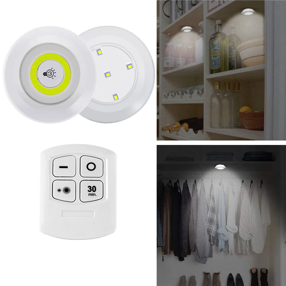 Dimmable LED Cabinet Light COB Night Lamp Touch Remote Control Wardrobe Closets Lights For Bedroom Kitchen Hallway Lighting | Лампы и