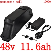 48v 500w 750w 1000w battery pack 48v 12ah lithium ion battery use panasonic cell 48v 11 6ah electric bike battery with charger