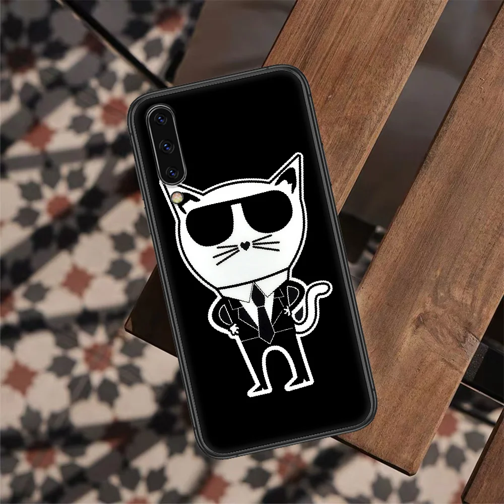 

Lagerfeld luxury Brand KARLS Phone Case For Samsung Galaxy A 72 71 70 52 51 41 40 31 30 21 20 10 S J 5 6 7 2017 2018 black