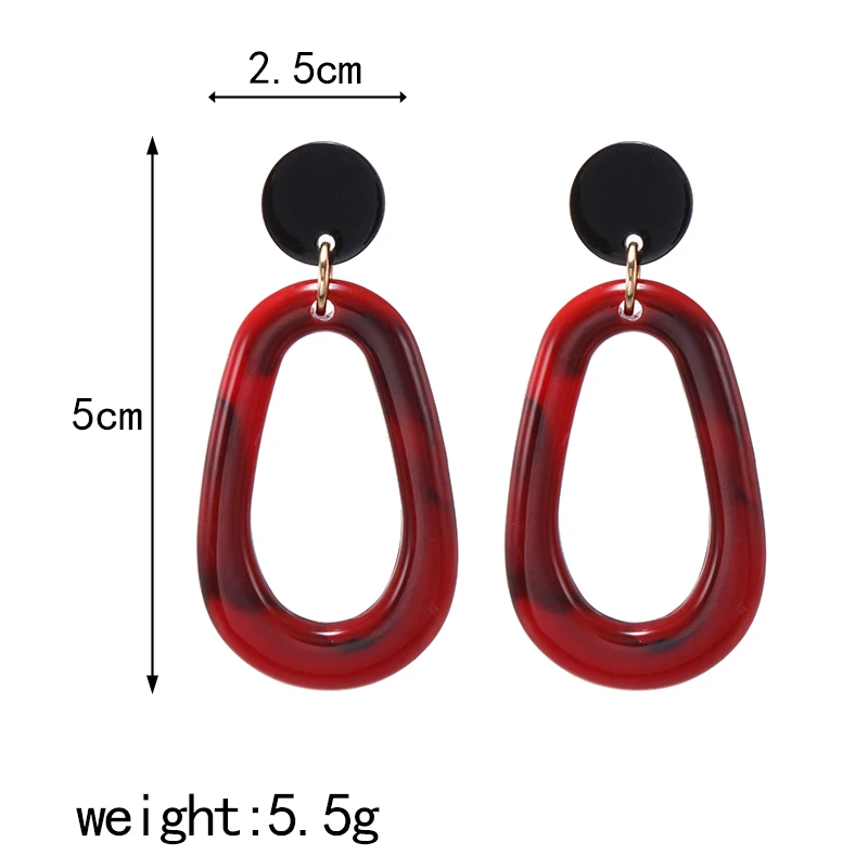 

Korean Statement Geometric Egg Shape Water Drop Acrylic Earrings For Women Fashion Jewelry Oorbellen Brincos Aretes De Mujer