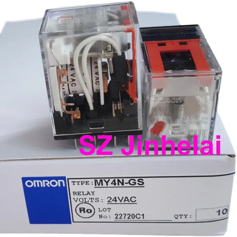 Подлинное Оригинальное промежуточное реле OMRON MY4N GS 24 В переменного тока 10 шт.