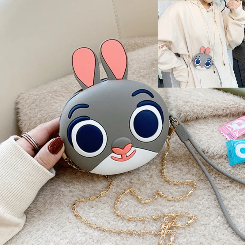 Zootopia Kawaii Джуди сумка для хранения наушников Airpds портмоне силиконовые косметички