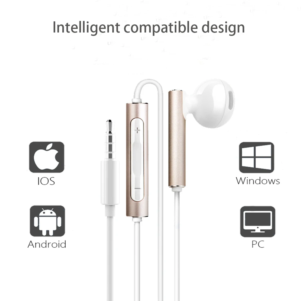 Оригинальные наушники Huawei am116 гарнитура Honor AM115 Mic 3 5 мм для xiaomi huawei P7 P8 P9 Lite P10 Plus 5X 6X