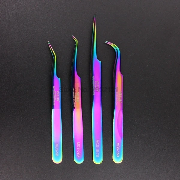 Пинцет для наращивания ресниц Vetus MCS 50 шт.|Пинцеты бровей| |