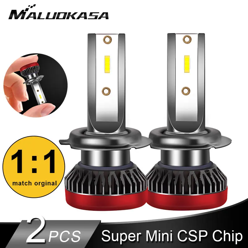 Светодиодные фары 2 шт. H7 CSP H4 8000LM Super Mini H1 H8 H11 противотуманные H3 HB3 HB4 автомобильные