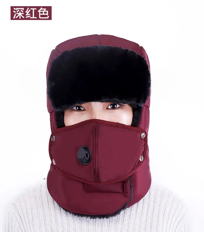 Русская армейская маска шапка с ушами плотная теплая зимняя уличная шапка-бомбер