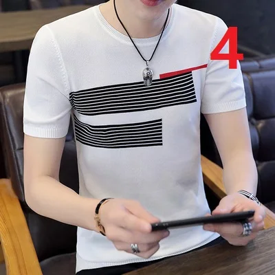 

Short-sleeved t-shirt men's tide brand summer thin section repair shirt Korean trend men's half-sleeved