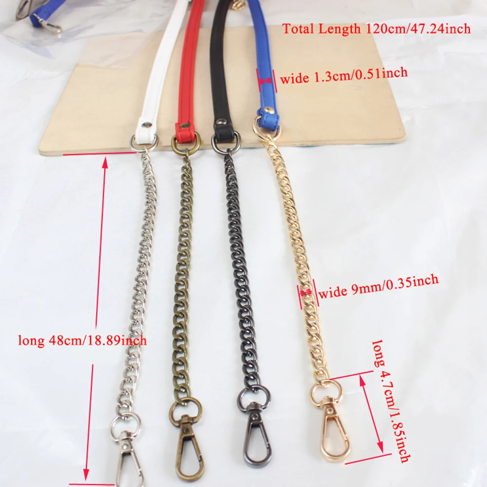 Новинка ремешок на плечо из искусственной кожи и металлической цепи ручка для