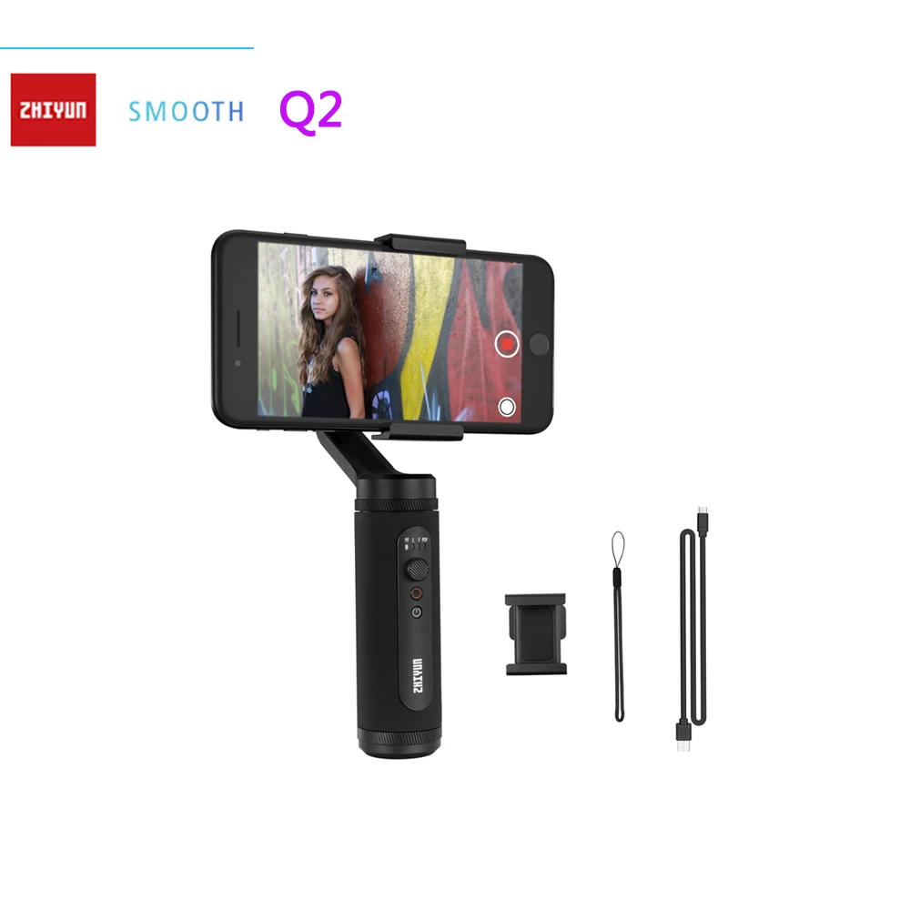 Ручной Стабилизатор Zhiyun Smooth Q2 3 осевой шарнирный стабилизатор для смартфонов