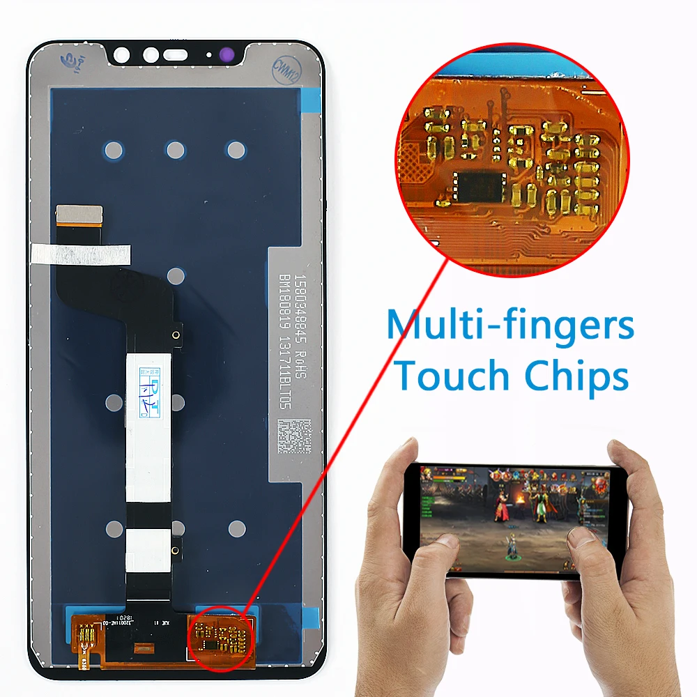 ЖК дисплей Fansu для Xiaomi Redmi NOTE 6 Pro дигитайзер сенсорного экрана в сборе 10 точек