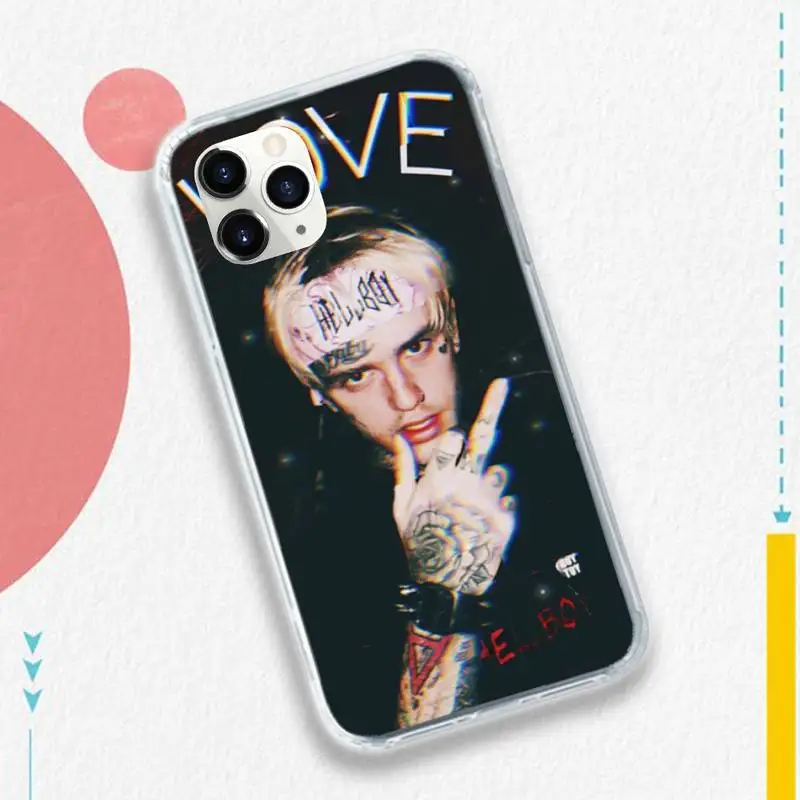 

Famous singer Lil Peep Lil Bo Peep Phone Case for iPhone 11 12 pro XS MAX 8 7 6 6S Plus X 5S SE 2020 XR