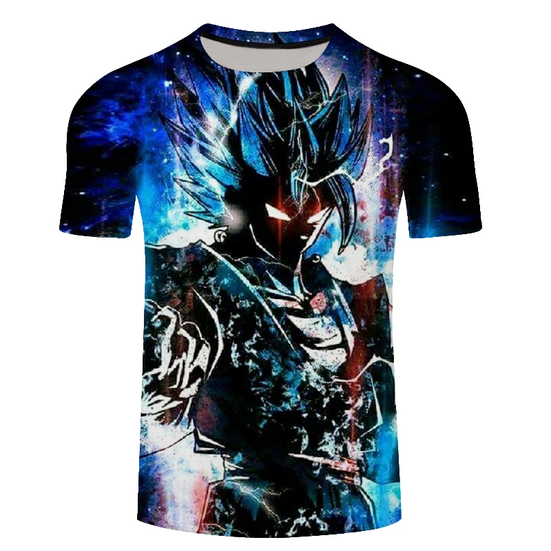 Плюс Размер 6XL Dragon Ball Goku модная футболка новые летние 3D мужские/женские футболки