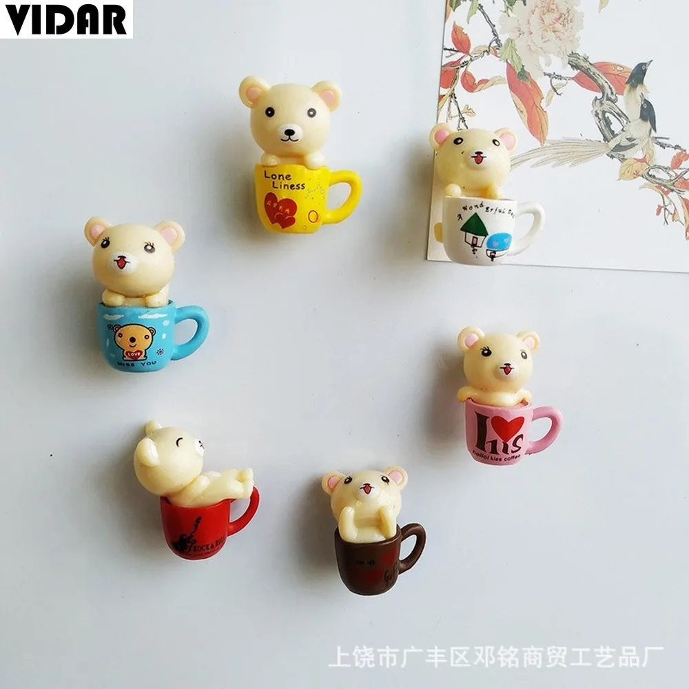 Магнит для холодильника VIDAR 3d лягушка кошка животное кролик креативный ПВХ