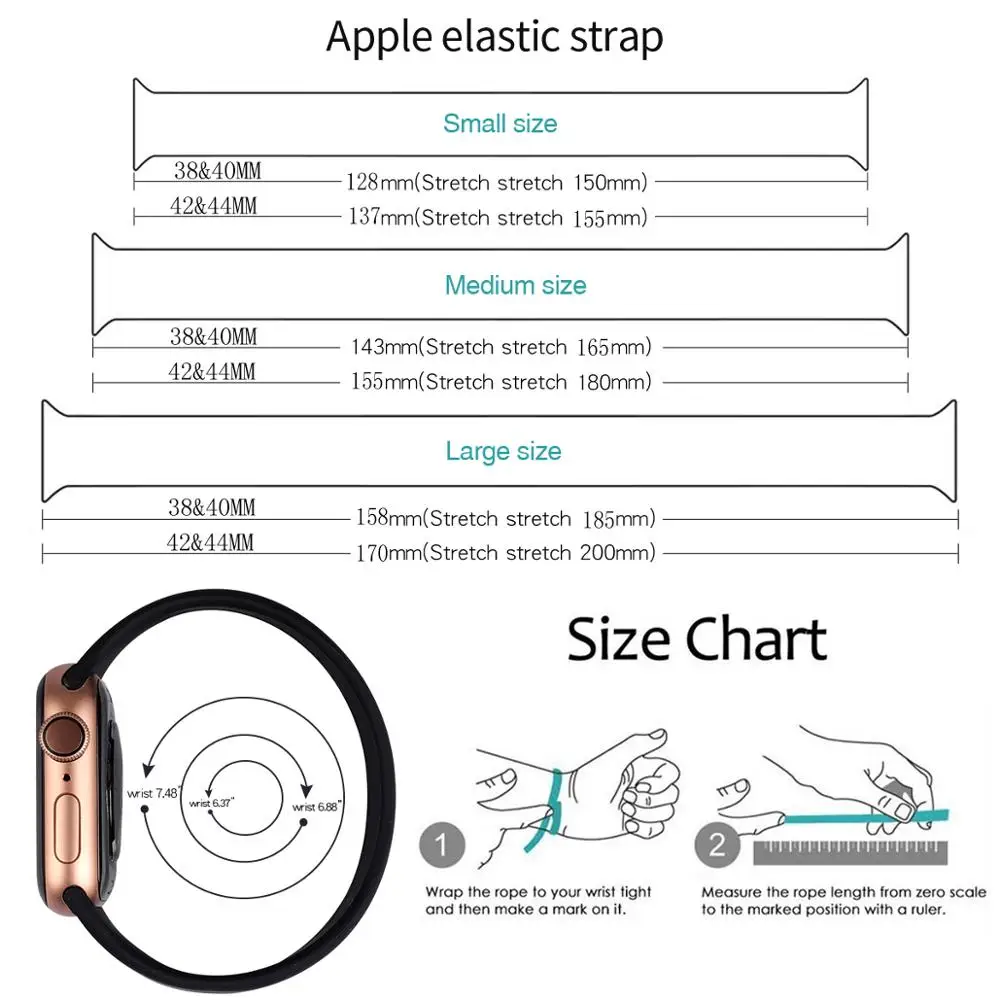 Solo Loop для apple watch 6/5/4/3/2/1 iwatch SE силиконовый ремешок band 44 мм 42 40 38 аксессуары наручных