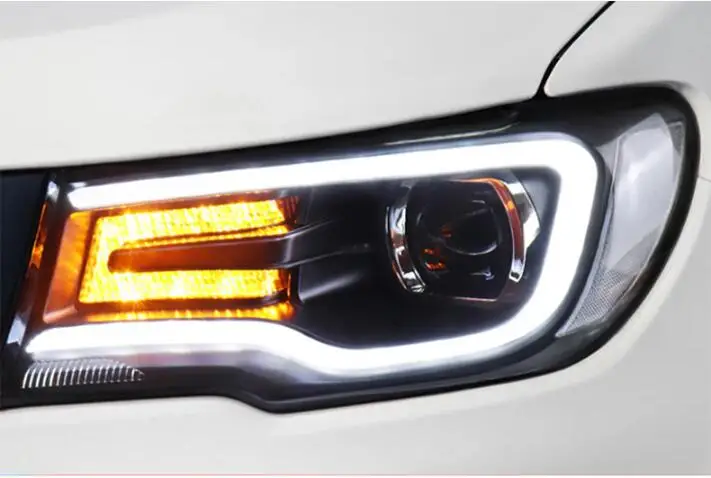 2019y автомобильный бупмер головной свет для джип компас фары автомобильные аксессуары светодиодный DRL hid ксенон, противотуманная фара для компаса