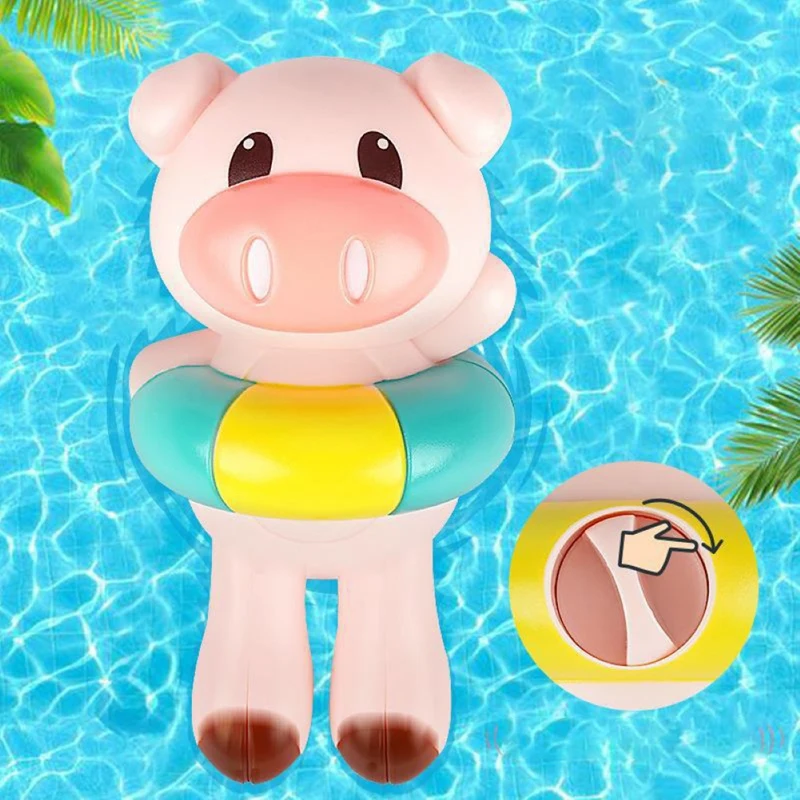 

Baby Bath Toy Cute Backstroke Swimming Pig Clockwork Water Toy Animal Wind-Up Model Kids Bathtub Pool Toy