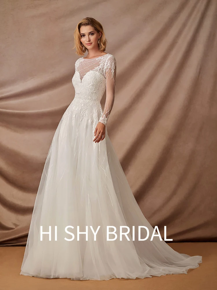 

Hi Shy Bridal 2021 New Luxury Lace Wedding Dresses Suitable for Every Bride Free Tailored Plus Size and Free Shipping